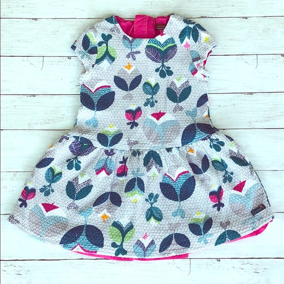 Catimini Other - Catimini Beautiful Gray & Pink Floral Dress